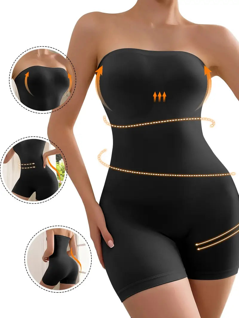 Faja moldeadora sin tirantes con control de abdomen negro M/L
